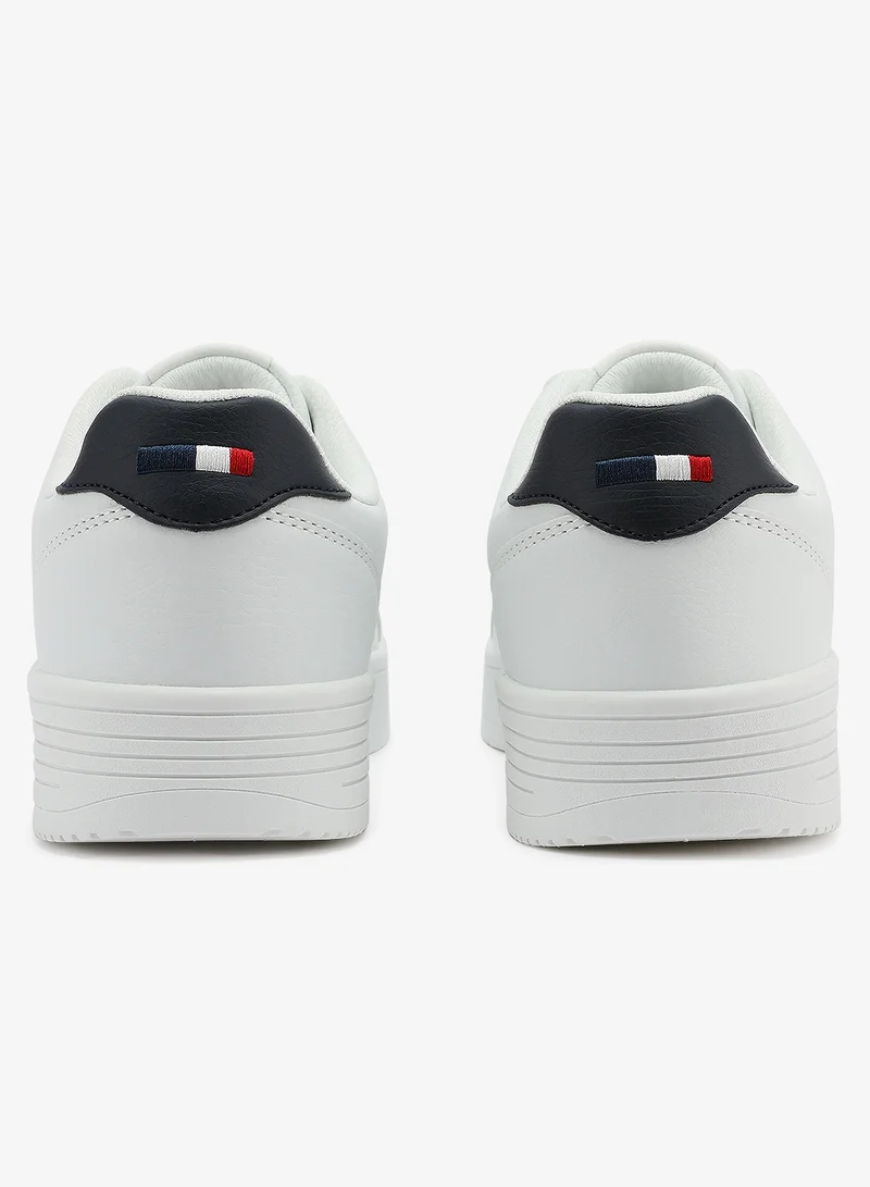 U.S. Polo Assn. white Men's White Low-Top Canvas Sneakers - Bold Iconic Branding for a Clean Look Shoes for Men | Best Price UAE
