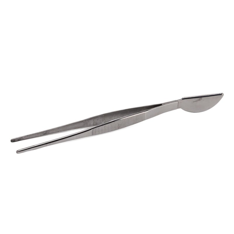 Bent Stainless Steel Bonsai Tweezers With Crescent Spatula For Soil And Weeds - Image 2