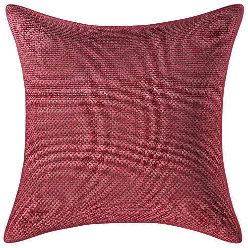 IM FAB IMFAB Plain Jute Cushion Cover (Maroon/Red) 16X16 inches or 40X40 cms - Image 2