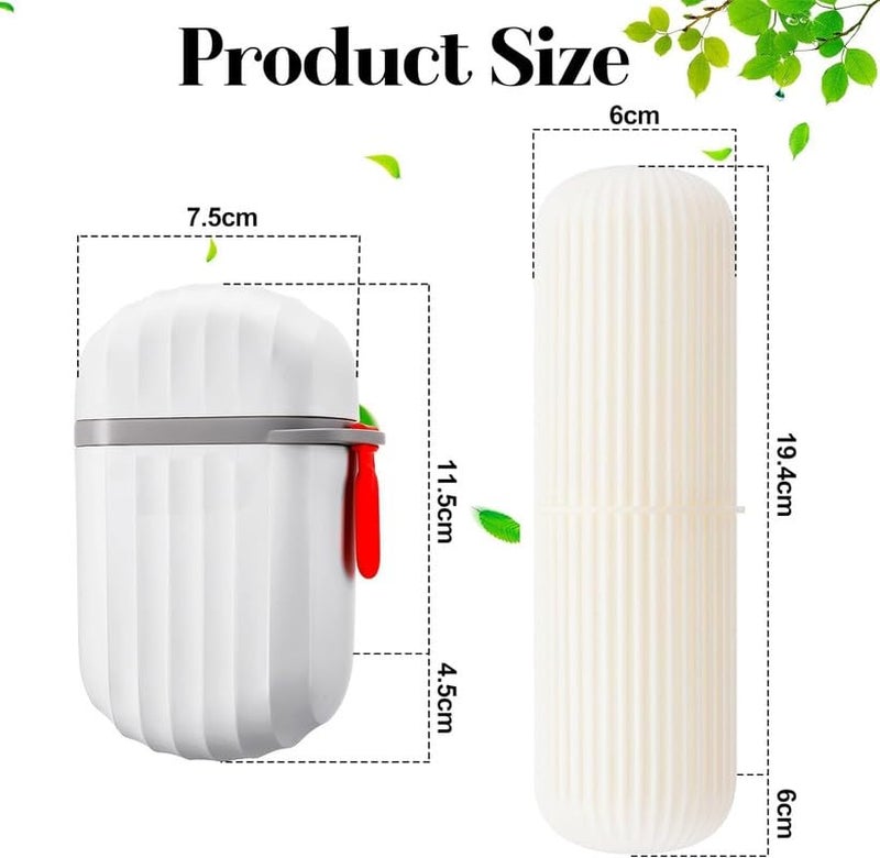 HEMIZA 1 Pcs Travel Soap Case 1 Pcs Toothbrush Case Waterproof Travel Soap Dish Shower with Convenient Handle Leakproof Travel Soap Case Holder for Bathroom Camp Outdoor (HE-5) - Image 4