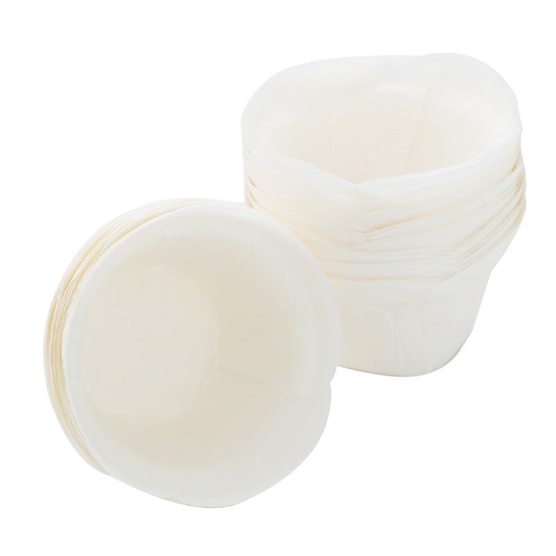 SK Cupcake Liners Baking Muffin Paper Baking Cups for Weddings Birthdays Baby Showers White 50pcs 