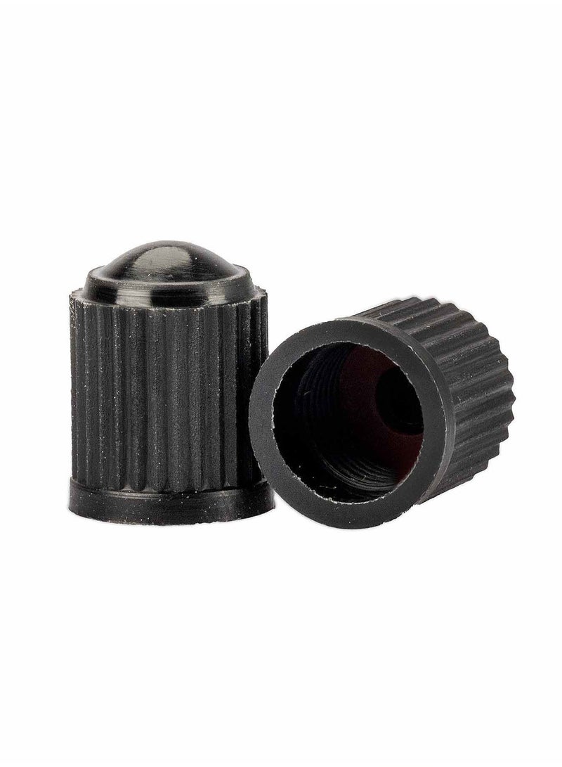 RHINOMOTIVE Automotive Tire Plastic Valve Cap 100 Pcs Black Color  - Image 1
