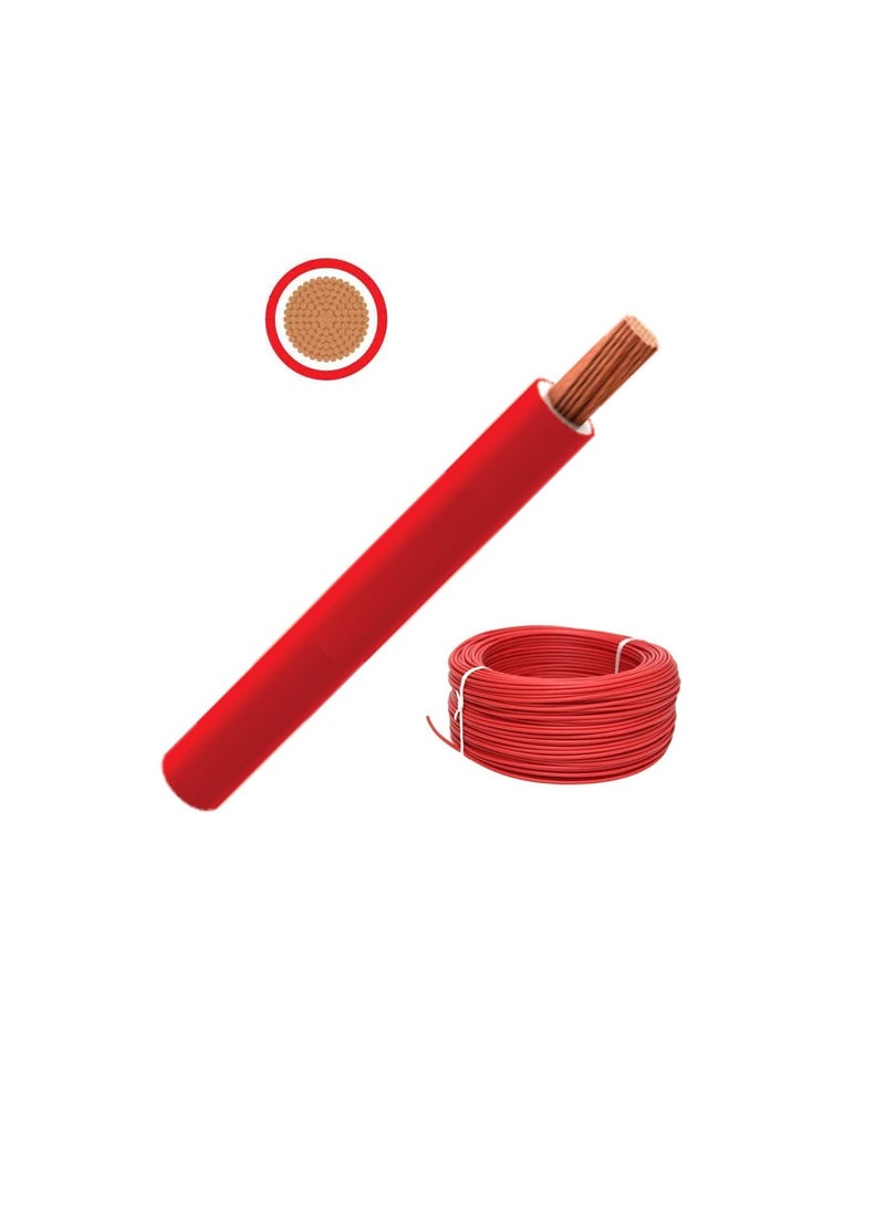 RR Multi Strand Pure Copper Single Core Flexible Cables Trirated Electrolytic Conductor up to 105C Fire Resist Electric Panel Wire BS6231 ISO9001 CE Compliant 100Y 90m Roll 0.75mm Red - Image 1