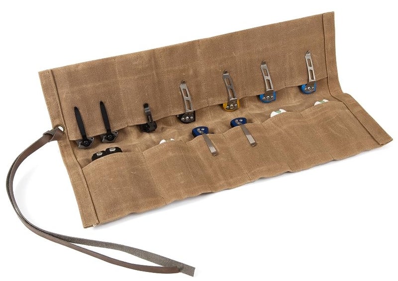 Baizoy Knife Display Bag with 12 Slots Pocket Knives,Folding Knife Holder Organizer,Knives Roll Collection Protector Bag,Tactical Outdoor for EDC Mini Knife Bags - Image 3