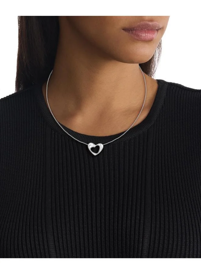 CALVIN KLEIN  Enchanting Collection Necklace For Women In Stainless Steel With A Heart Pendant - 35000757 for Women | Best Price UAE