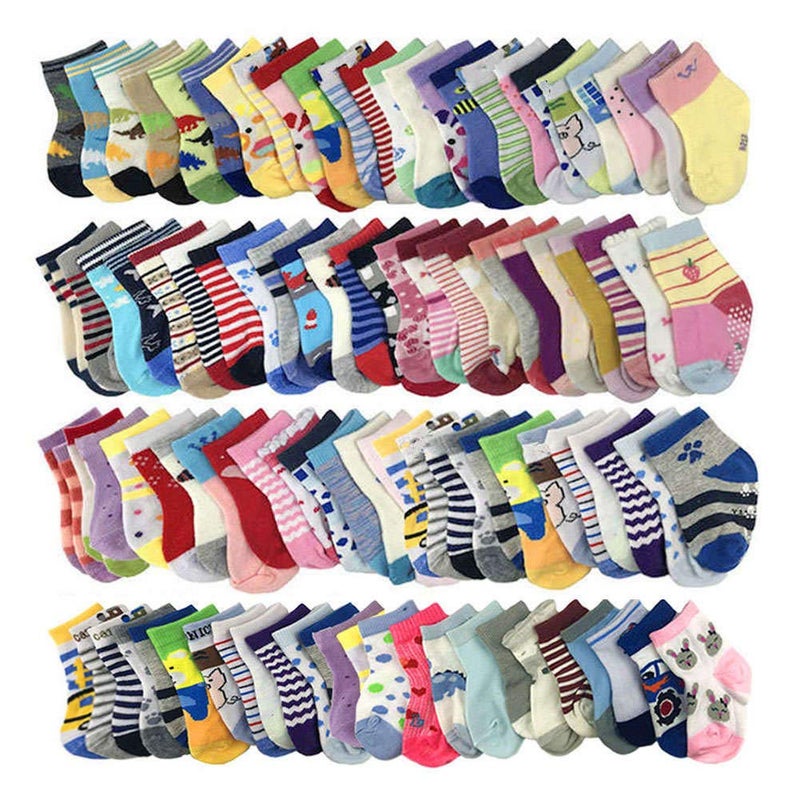 WAFUNNE Baby Boy Girl Socks Wholesale 20 Pairs Baby Socks Cotton Girl 0-12 months - Image 1