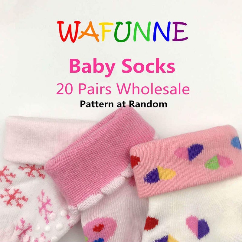 WAFUNNE Baby Boy Girl Socks Wholesale 20 Pairs Baby Socks Cotton Girl 0-12 months - Image 3