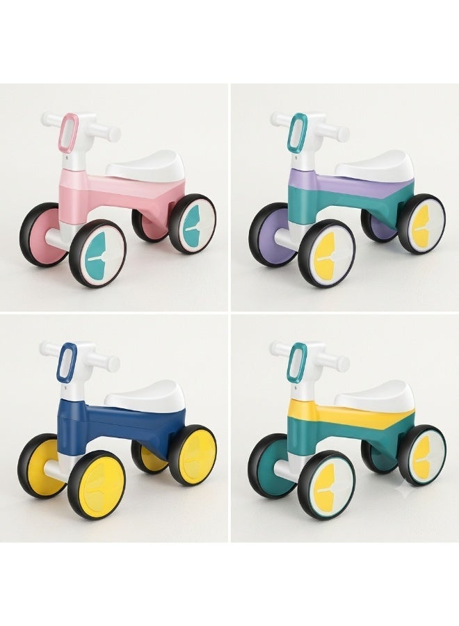 Kids Balance Bike with 4 Wheels, Baby Glide Bike with Music and Light, Toddler Balance Car Toy for 12-36 Months, Indoor Outdoor, multicolor - Image 2