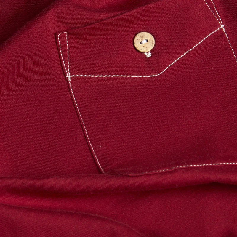 Faguo Burgundy Cotton Jersey T Shirt