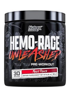 Hemo-Rage Unleashed Pre-Workout-Fruit Punch (180G) 6.35 Oz - 30Ser