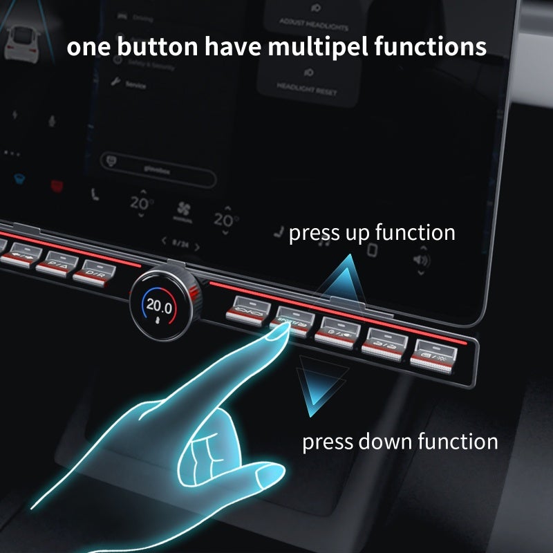 Voltage Regulator: Digital Display, Type C Charging, Quick Blind-Press Design - 3-In-One Control Knob, Ambient Light Modes for Car Model 3/Y Drivers - Image 4