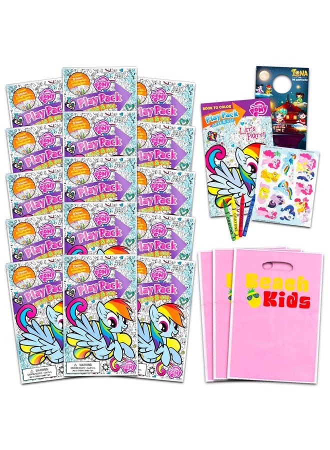 Bendon My Little Pony Party Favors Set - My Little Pony Bulk Party Favors Bundle of 15 Play Pack Party Supplies | My Little Pony Coloring Book, Activity Book - Image 1