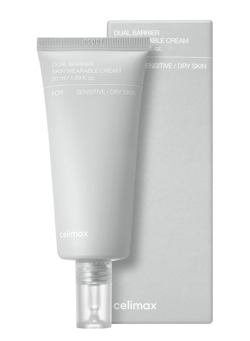 celimax Dual Barrier Skin Wearable Cream | Long Lasting Cream Face Moisturizer With Ceramides, Hyaluronic Acid, Moisturizing, Hydrating, Soothing, Repairing, Day & Night Cream, 50Ml  - Image 1