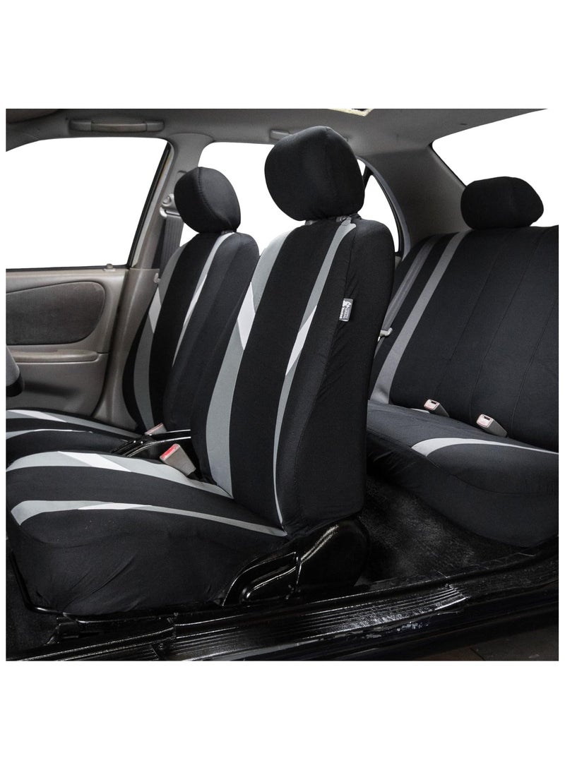 Generic Universal Fit Car Seat Cover for Back Seat - Rear Split Bench Protector for Cars, SUVs, Sedans & Vans – Dog-Friendly Car Seat Protector, Water-Resistant, Durable Cloth Fabric (Gray)  - Image 3