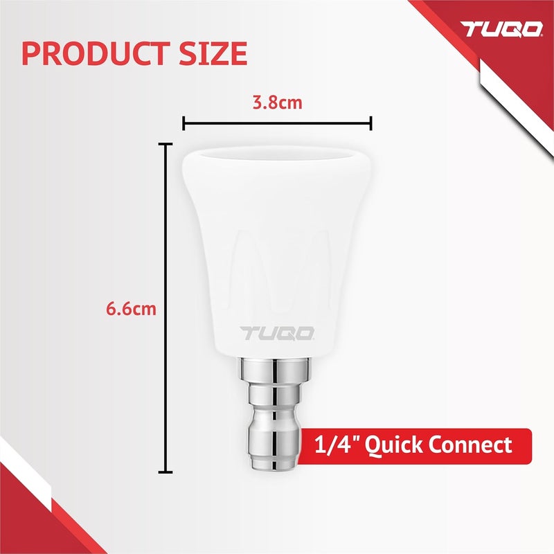 TUQO Nozzle for High Pressure Washers, Stainless Steel Nozzle Tips Set with Upgraded Rubber Protector Guard with 1/4" Quick Connect - Heavy Duty - Professional Series. (40 Degree) - Image 2