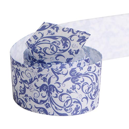 SIMISI RIBBON Cotton Ribbon 1-1/2 inch (38 mm) x 10 Yards. Decorative for DIY Crafts and Gift Wrapping - Special Flower Pattern(Flower 01) - Image 4
