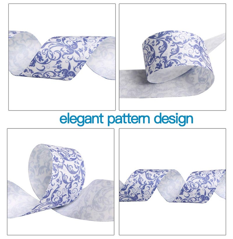SIMISI RIBBON Cotton Ribbon 1-1/2 inch (38 mm) x 10 Yards. Decorative for DIY Crafts and Gift Wrapping - Special Flower Pattern(Flower 01) - Image 3