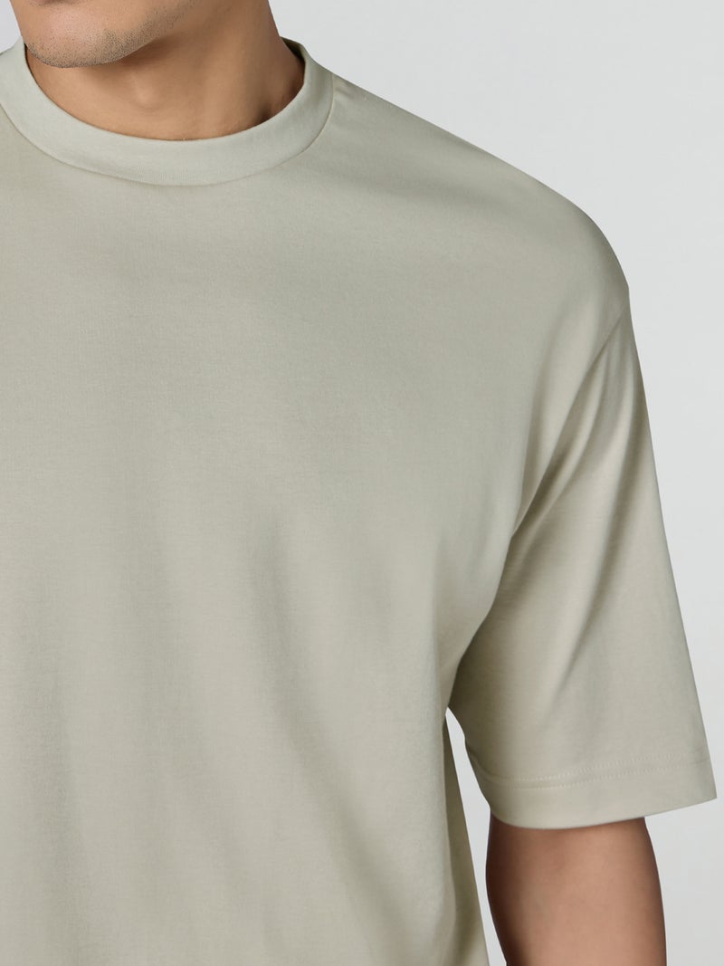 اكس واي اكس اكس تي شيرت XYXX Drift كبير الحجم للرجال من القطن سادة برقبة دائرية وأكتاف منسدلة وأكمام نصفية - Image 4