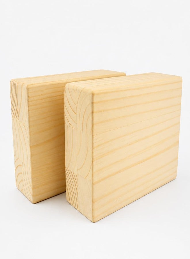Timberz Wooden Yoga Blocks | Yoga Bricks for Strength, Balance, and Flexibility, Odour Resistant Pack of 2, Regular Size - Image 1
