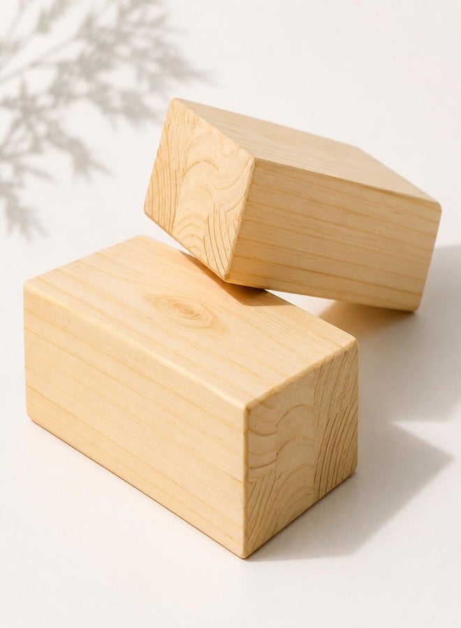 Timberz Wooden Yoga Blocks | Yoga Bricks for Strength, Balance, and Flexibility, Odour Resistant Pack of 2, Regular Size - Image 2