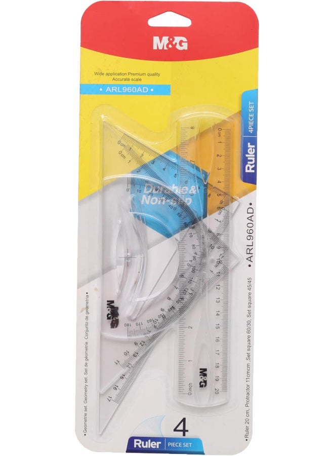M&G 4-Piece Geometrical Set, Comprehensive Tools for Accurate Drafting and Measurements - Image 4