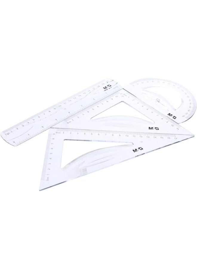 M&G 4-Piece Geometrical Set, Comprehensive Tools for Accurate Drafting and Measurements - Image 1