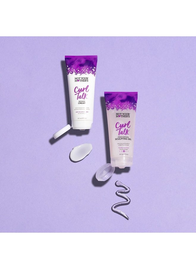 Not Your Mother's - Curl Talk Frizz Control Sculpting Gel And Defining Cream (2Pack) 6 Fl Oz Formulated With Rice Curl Complex For All Curly Hair Types - Image 1