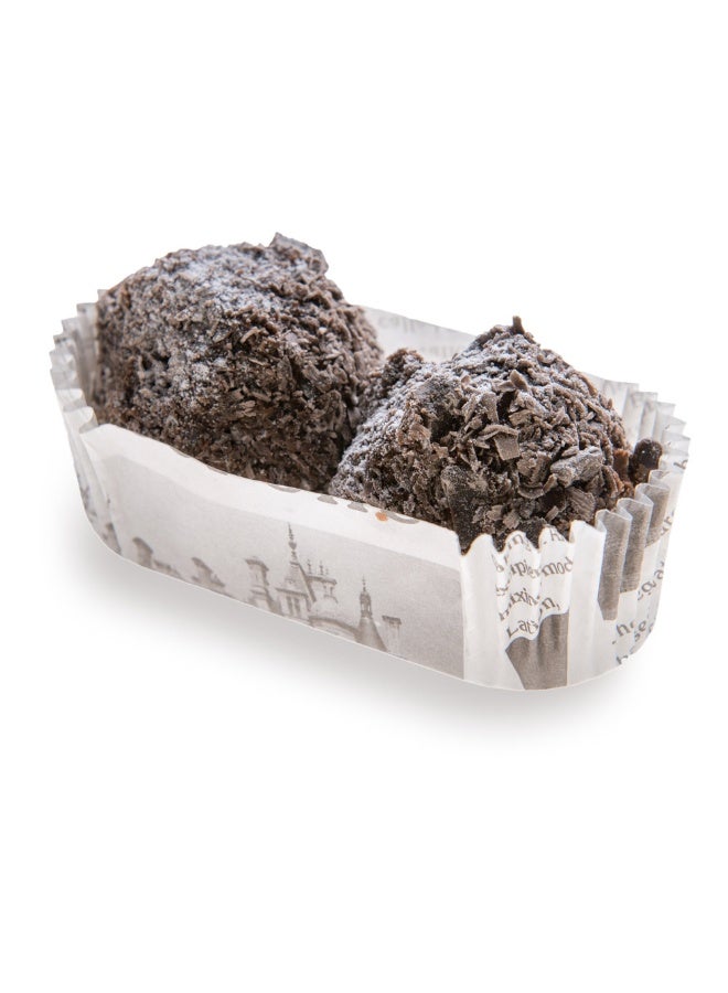 Restaurantware أكواب خبز متميزة بحجم 3 بوصات: أكواب خبز ورقية بيضاوية عادية مع حواف مثقوبة مثالية للمافن، الكعك الصغير أو الوجبات الخفيفة الصغيرة - تصميم طباعة بالأسود والأبيض - قابلة للتخلص - 200 قطعة - Image 2