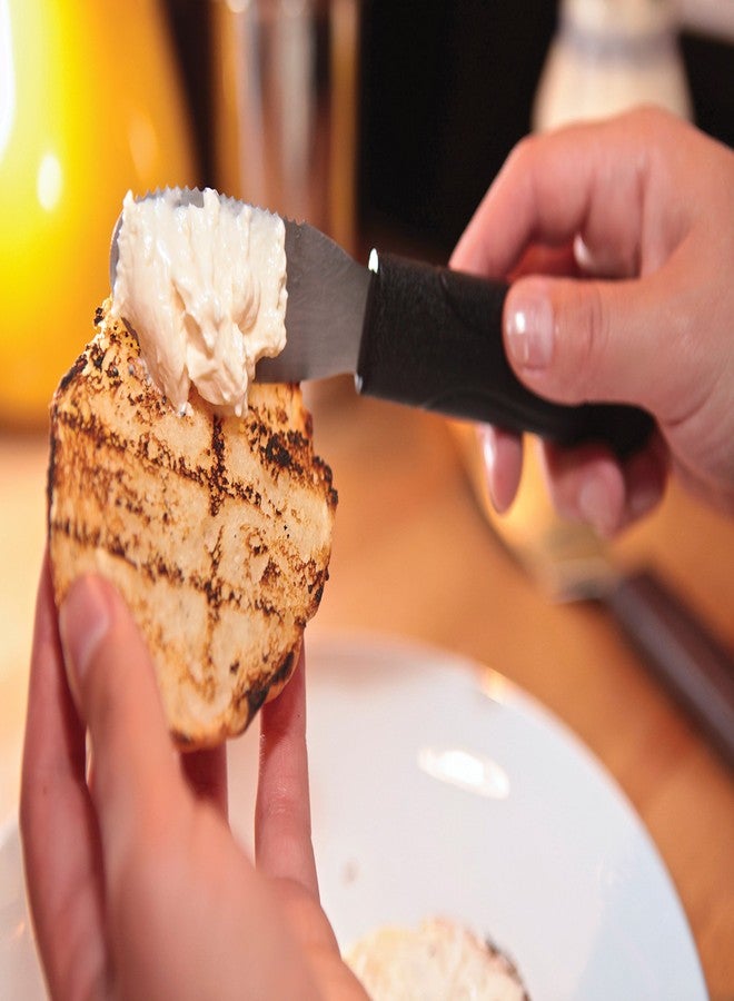 Mercer Culinary Millennia Wavy Edge Spreader, 3.5 Inch Blade, Black Handle - Image 2