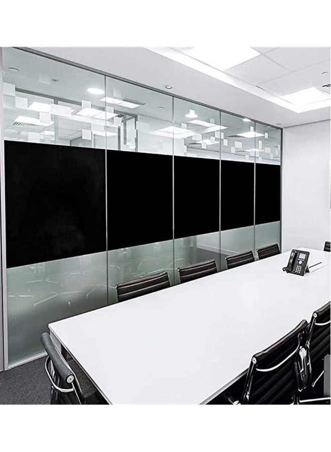 Privacy Window Sticker Black, Frosted Glass Sticker Privacy Vinyl Blinds Decorative Opaque Static Cling Anti-UV Light Blocking - Image 2