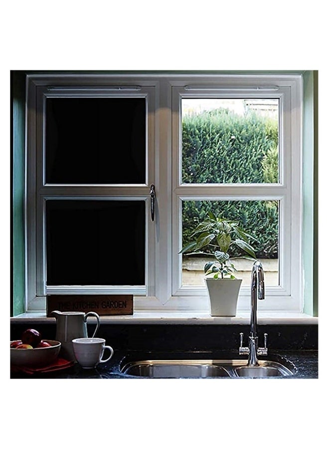 Privacy Window Sticker Black, Frosted Glass Sticker Privacy Vinyl Blinds Decorative Opaque Static Cling Anti-UV Light Blocking - Image 5