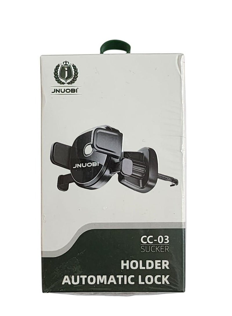 Car Air Vent Phone Holder – Auto-Lock Clamp, 360° Rotation, Silicone Pads – Universal Fit