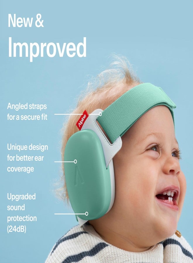 ALPINE HEARING PROTECTION Alpine Muffy Baby Comfort - Protects Hearing for Babies and Toddlers - CE & ANSI Certified - Unique Headband for Safe fit & Comfort - Multi-adjustable for Ages 3-48 Months, 24dB Sound Reduction, Green - Image 2
