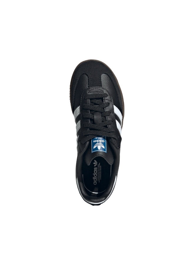 Adidas أحذية أديداس سامبا OG مع إغلاق مريح بأربطة مرنة للأطفال - أسود/أبيض للأحذية - Image 3