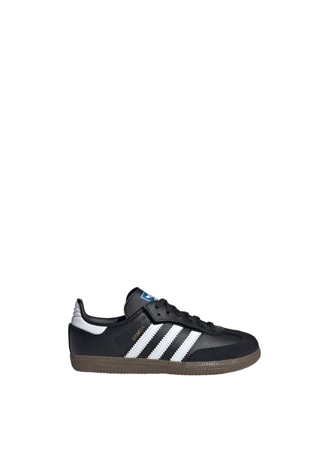 Adidas أحذية أديداس سامبا OG مع إغلاق مريح بأربطة مرنة للأطفال - أسود/أبيض للأحذية - Image 2