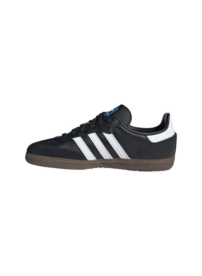 Adidas أحذية أديداس سامبا OG مع إغلاق مريح بأربطة مرنة للأطفال - أسود/أبيض للأحذية - Image 5