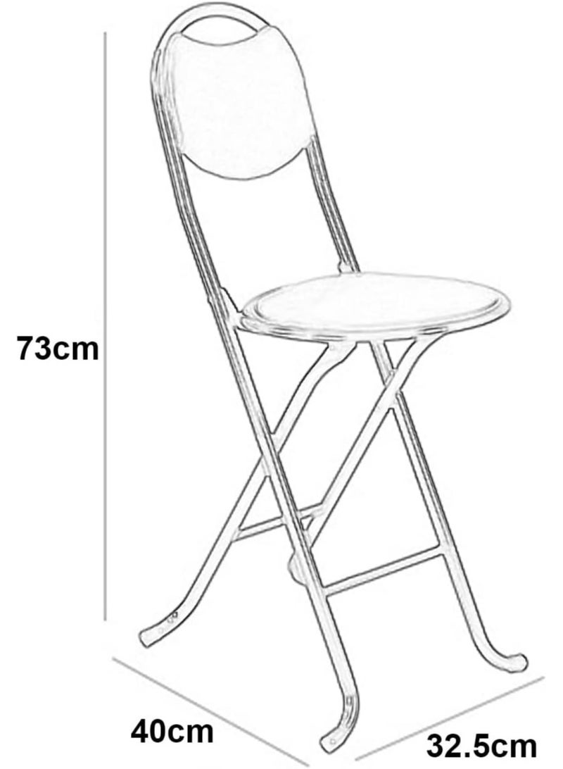 GO2CAMPS Foldable Prayer Chair with Rexin and Cusion back Padded | Camping Chair | Travel Chair | Masjid Chair | Trip Chair-Black - Image 2