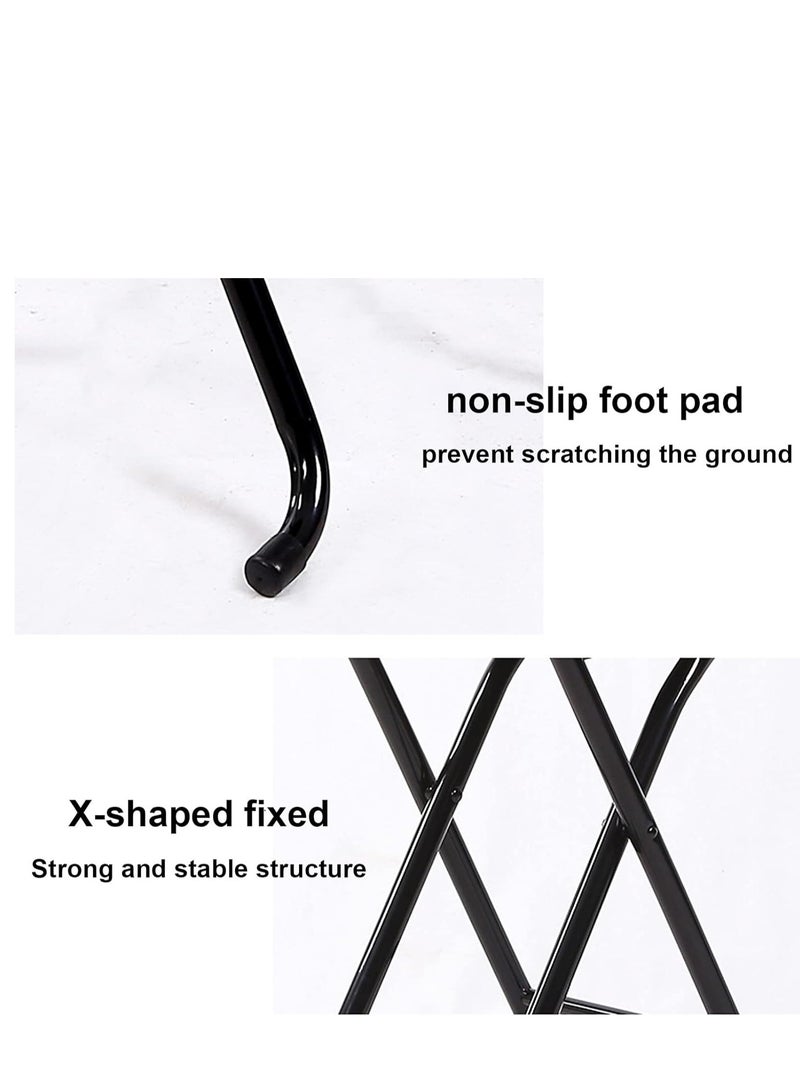 GO2CAMPS Foldable Prayer Chair with Rexin and Cusion back Padded | Camping Chair | Travel Chair | Masjid Chair | Trip Chair-Black - Image 3