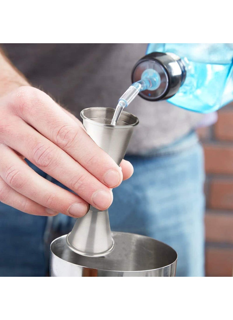 NJ NJ Japanese Style Double Cocktail Jigger, Bar Measuring Jigger, Stainless Steel Peg Measure 30-60 ml : 2 Pcs Set  - Image 4