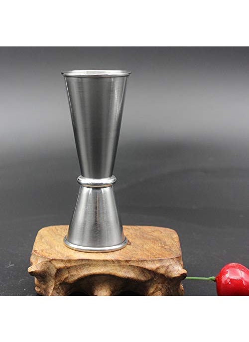 NJ NJ Japanese Style Double Cocktail Jigger, Bar Measuring Jigger, Stainless Steel Peg Measure 30-60 ml : 2 Pcs Set  - Image 3