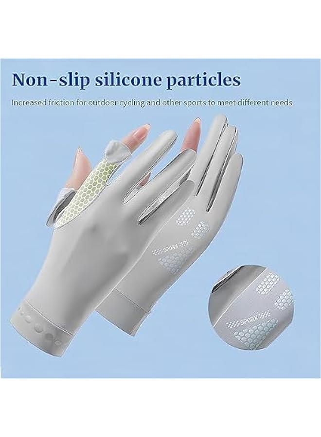 هوكور Toriseek UV Sun Protection Gloves Women Non Slip Sun Gloves Driving Gloves Breathable Outdoor Cycling Gloves for Women,Full Finger Touchscreen Gloves - Image 3