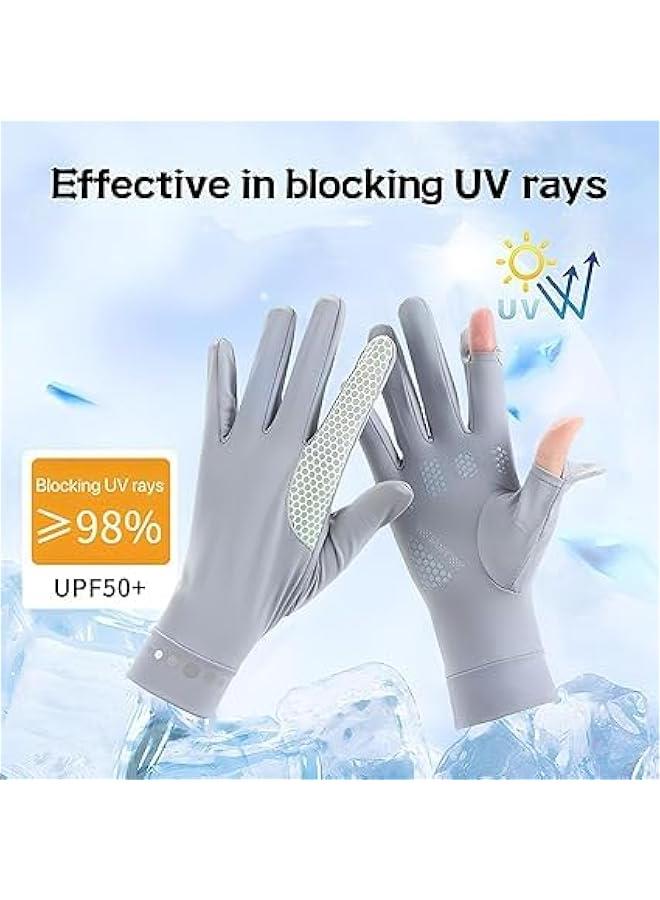 هوكور Toriseek UV Sun Protection Gloves Women Non Slip Sun Gloves Driving Gloves Breathable Outdoor Cycling Gloves for Women,Full Finger Touchscreen Gloves - Image 2