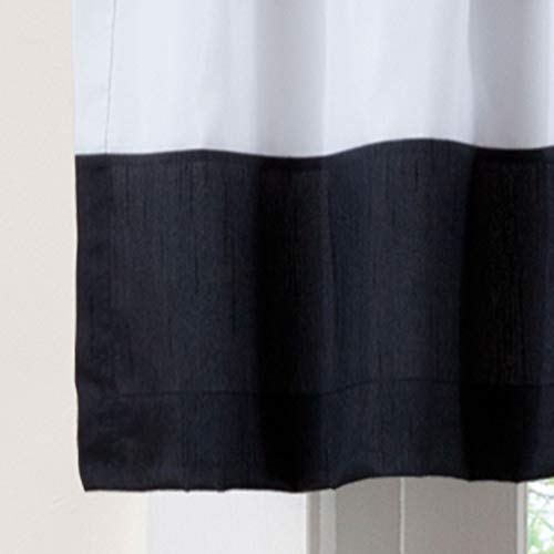 Lush Decor Triangle Home Fashions 19341 Iman Valance, White/Black - Image 4