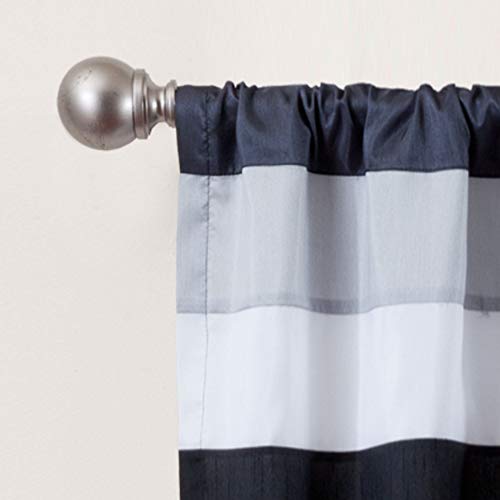 Lush Decor Triangle Home Fashions 19341 Iman Valance, White/Black - Image 2