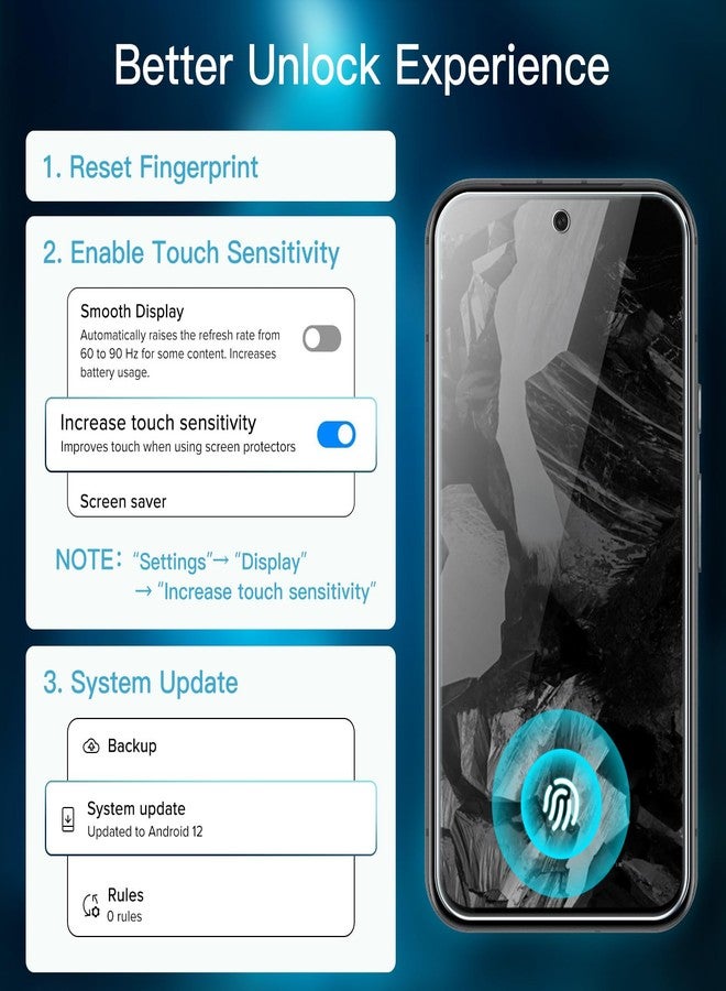 JETech Screen Protector for Google Pixel 8a 6.1-Inch, Tempered Glass Film with Easy Installation Tool, Fingerprint Compatible, HD Clear, 3-Pack - Image 3