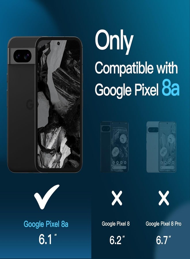 JETech Screen Protector for Google Pixel 8a 6.1-Inch, Tempered Glass Film with Easy Installation Tool, Fingerprint Compatible, HD Clear, 3-Pack - Image 2