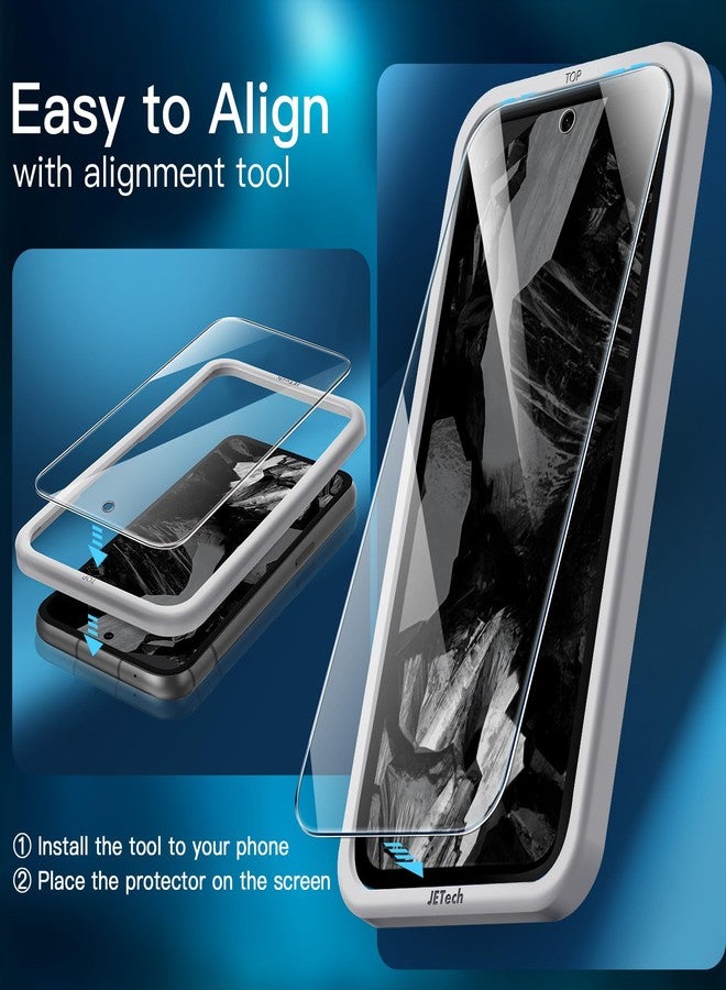 JETech Screen Protector for Google Pixel 8a 6.1-Inch, Tempered Glass Film with Easy Installation Tool, Fingerprint Compatible, HD Clear, 3-Pack - Image 5