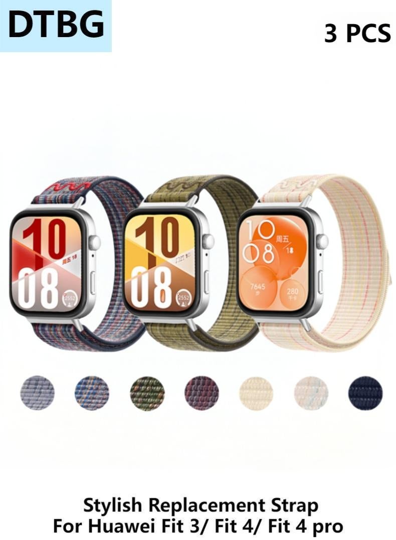 DTBG Nylon Woven Watch Straps, Suitable For Huawei Fit 3/ Fit 4/ Fit 4 pro , Waterproof, Breathable and Adjustable Sports Watch Straps