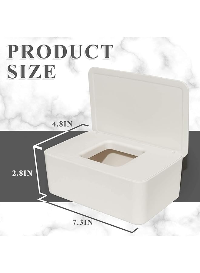 Bolivia's Wipes Dispenser White Refillable Wipe Container With Sealing Lid Baby Wipes Case For Diaper Bags And Changing Tables Travel Friendly Wet Wipes Holder For Home And On The Go Use  - Image 5