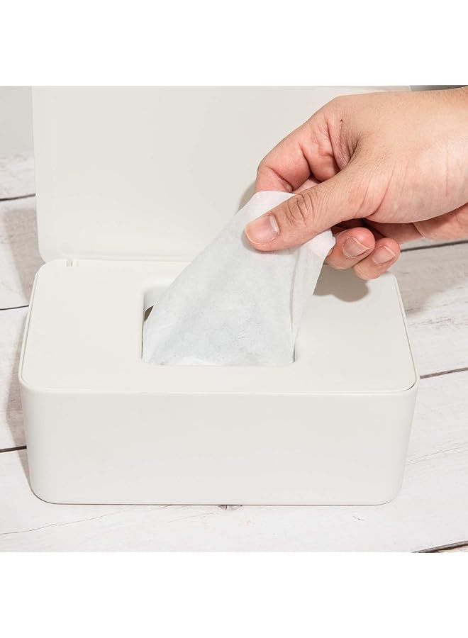 Bolivia's Wipes Dispenser White Refillable Wipe Container With Sealing Lid Baby Wipes Case For Diaper Bags And Changing Tables Travel Friendly Wet Wipes Holder For Home And On The Go Use  - Image 3